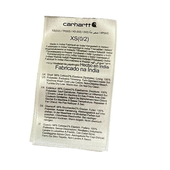 Carhartt Rugged Flex Full Zip Jacket Front Pockets Relaxed Fit Coral Pink XS - Picture 4 of 5